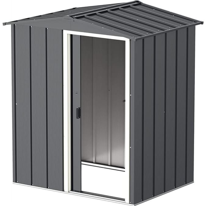 StoreMore Sapphire Apex Metal Shed 5x4ft - Green