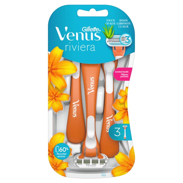 Le Riviera Razor Venus Riviera Disposable Razors 3 Pack | Home Bargains