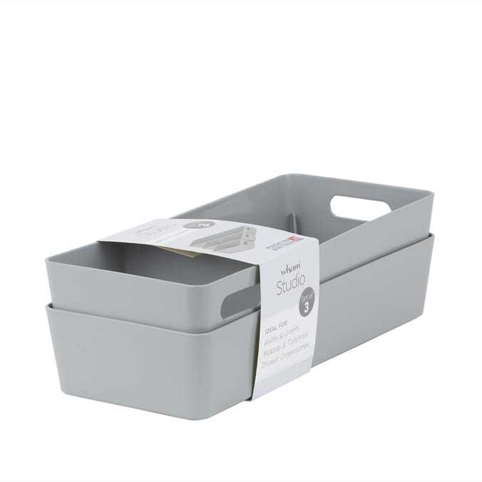 Wham Studio Slim Versatile Storage Basket Set