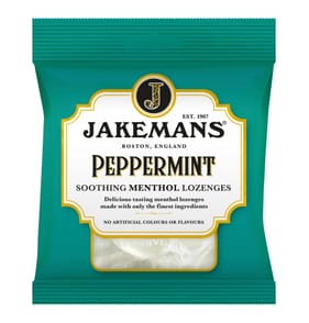 Jakemans Peppermint Soothing Menthol Lozenges 73g x 12 Packs