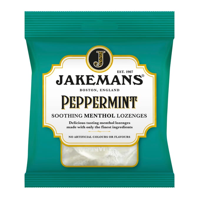 Jakemans Peppermint Soothing Menthol Lozenges 73g x 12 Packs