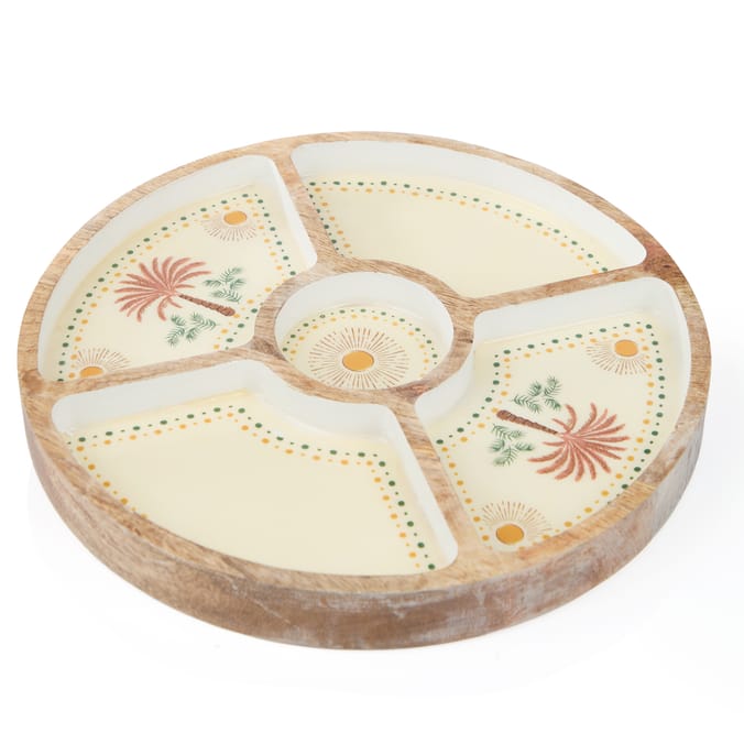 Desert Dusk Mango Wood Section Tray 