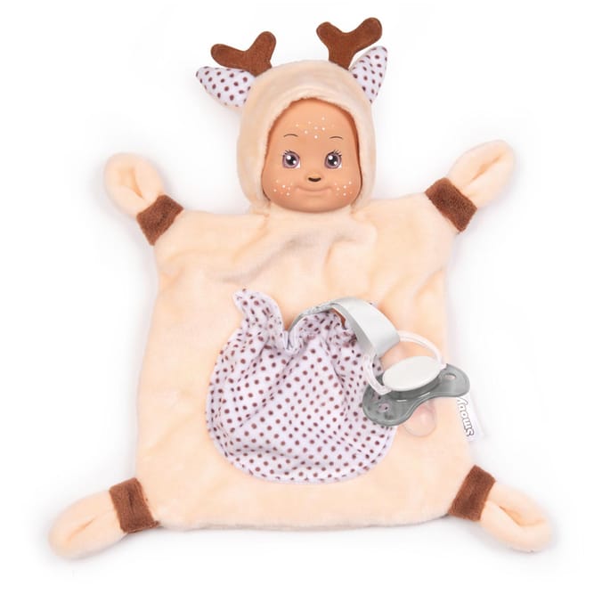 Smoby Mini Kiss Baby - Bambola Morbida Da 27 Cm Con Corpo In Tessuto - Suona Se Premi La Pancia