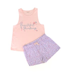 Originals Ladies's Floral Vest & Shorts Pyjama Set - 12-14