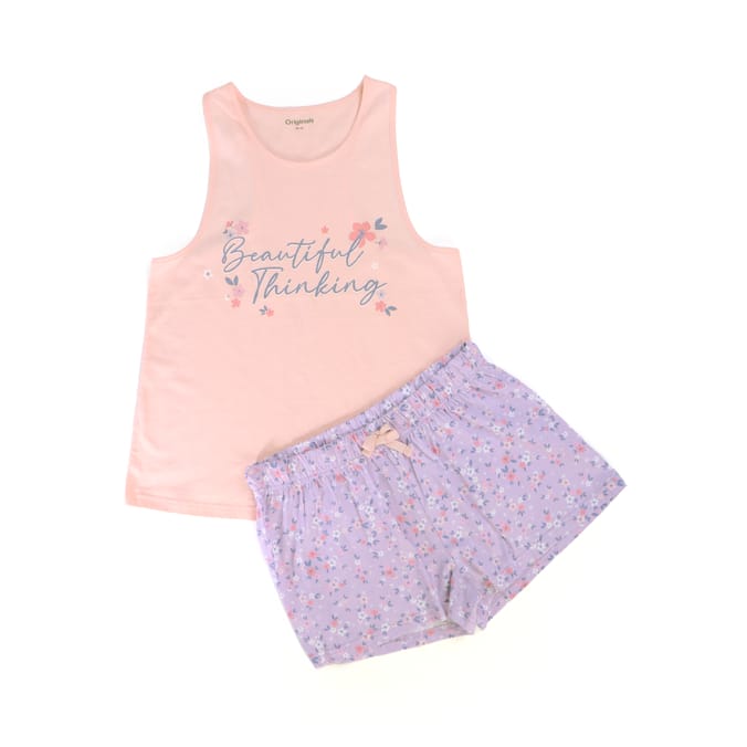  Originals Ladies's Floral Vest & Shorts Pyjama Set