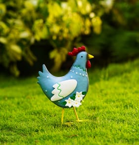  Jardin Metal Chicken - Blue