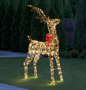  Prestige Mains Operated LED Iridescent Reindeer 1.5m - Warm White