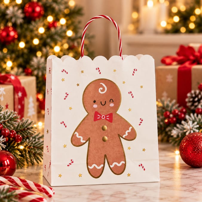Sleigh Bells Gingerbread Treat Bags 6 Pack