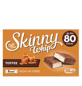 Skinny Whip Toffee 5 Bars Snack x10