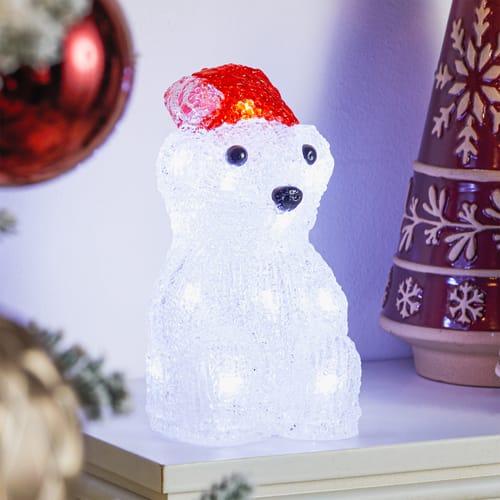 Prestige Battery Operated Light Up Character 16cm - Polar Bear
