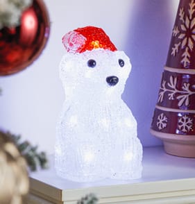 Prestige Battery Operated Light Up Character 16cm - Polar Bear