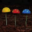 Jardin Glow In The Dark Metal Mushroom Stakes