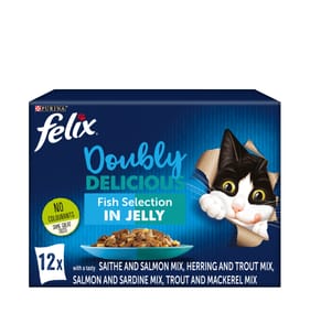 Felix Doubly Delicious Fish Selection in Jelly Wet Cat Food 12 x 100g