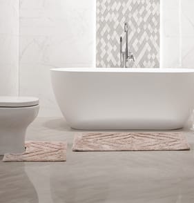 Tufted 2 Piece Bath & Pedestal Mats - Brown