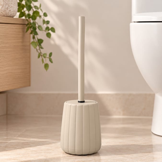 Bath Plastic Toilet Brush & Holder