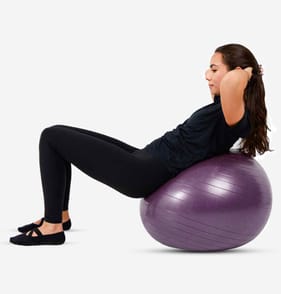 Active by X-Tone Inflatable Exercise Yoga Ball - Maroon