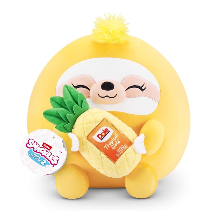 Snackles 8" Soft Plush - Sloth with Dole Pineapple