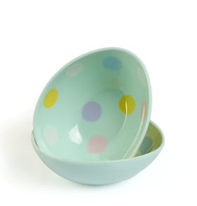 Hoppy Easter Melamine Egg Shaped Bowl - Blue x2