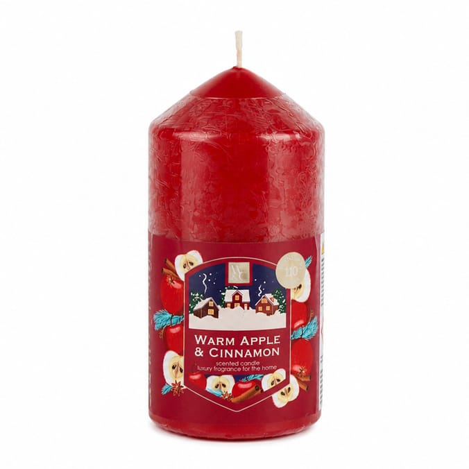 Wickford & Co Warm Apple & Cinnamon Pillar Candle