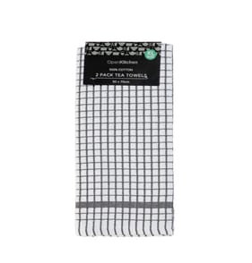 Open Kitchen 2 Pack Tea Towels - Grey