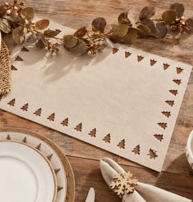 Festive Feeling Felt Table Runner 112 x 38cm - Natural
