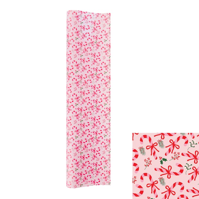 Festive Feeling 12Metre Wrapping Paper - Candy Canes