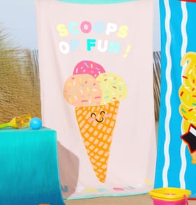 Originals Scoops of Fun Ice Cream Beach Towel
