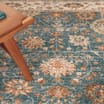 Asiatic Raja Border Runner RA02 - Teal/Cream