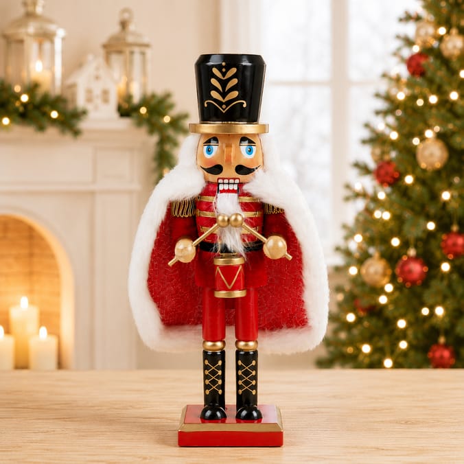 Festive Feeling Wooden Christmas Nutcracker 25cm