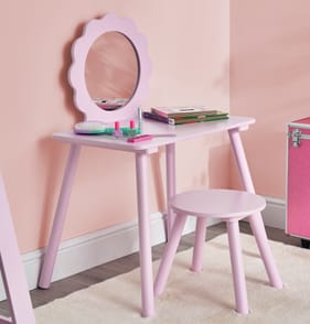 The Kids Edit Pink Vanity Table & Stool