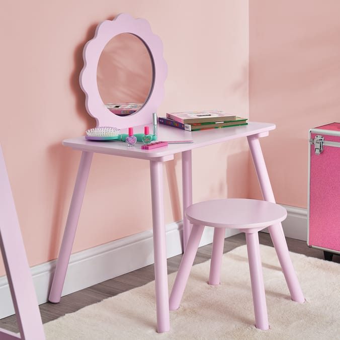 The Kids Edit Pink Vanity Table & Stool