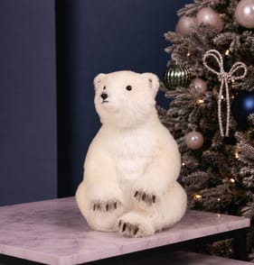 Frosted Spirit Sitting Plush Polar Bear