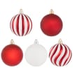 Festive Feeling 15cm Christmas Baubles 5 Pack - Candy Cane