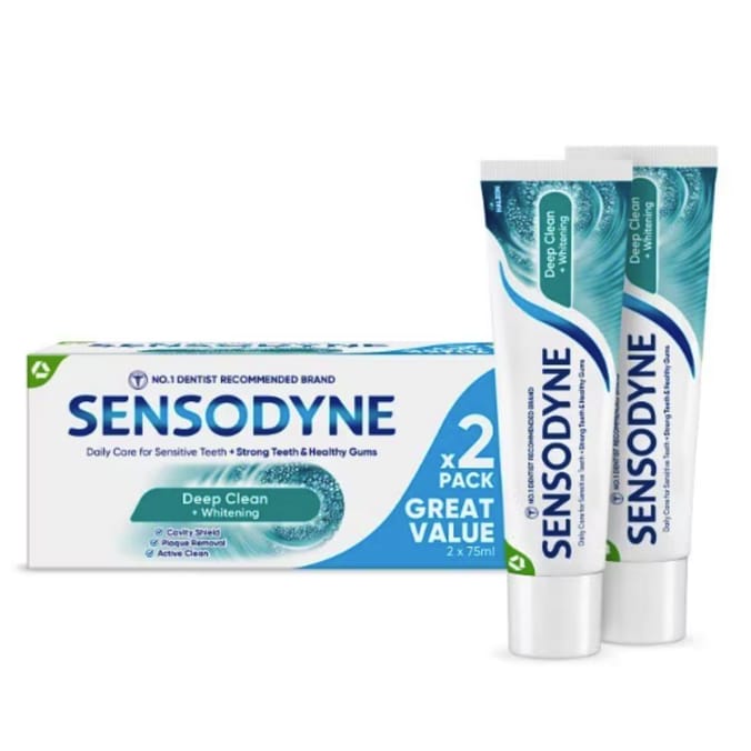 Sensodyne Deep Clean And Whitening Duo Pack 2 x 75ml