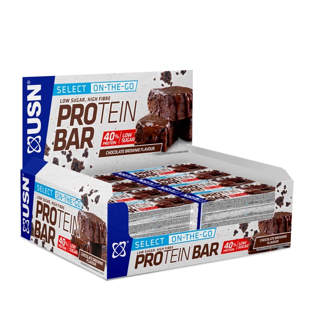USN Select Protein Bar 24 Pack Chocolate Brownie Home Bargains