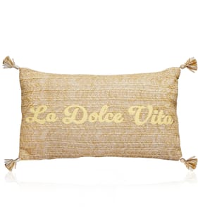 The Outdoor Edit Mediterranean Raffia Cushion -  La Dolce Vita