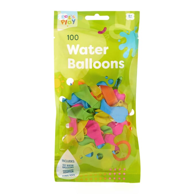 Let's Play 100 Water Balloons with Adaptor & Tying Tool