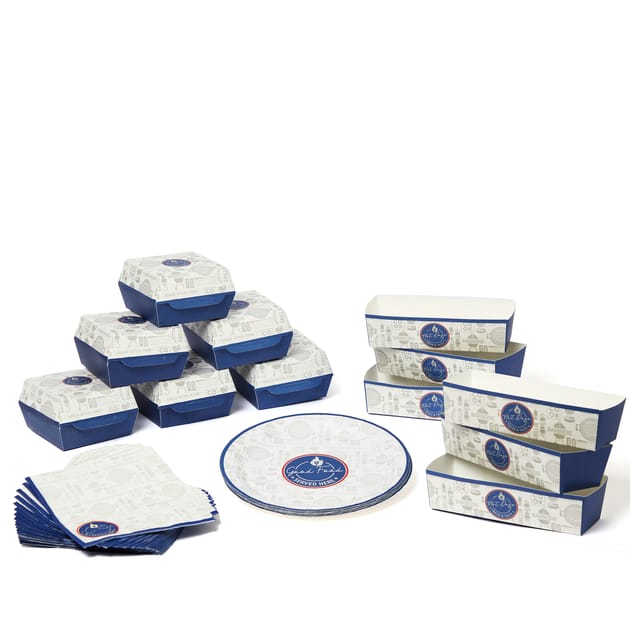 BBQ House 42 Piece Paper Dining & Takeaway Set Home Bargains