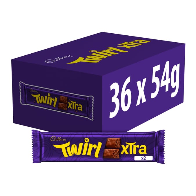Cadbury Twirl Xtra Duo Chocolate Bar 54g