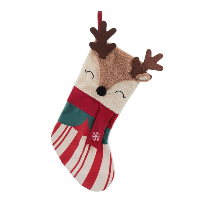 Sleigh Bells Reindeer Stocking