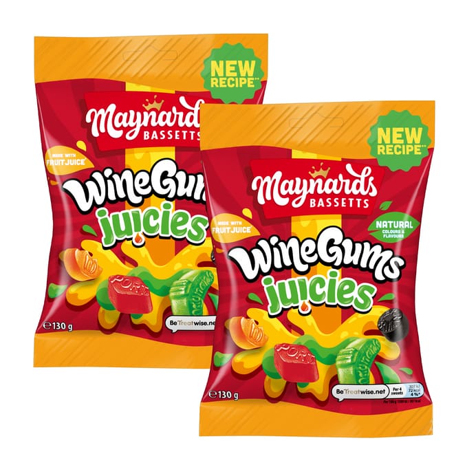 Maynards Bassetts Wine Gums Juicies Sweets Sharing Bag 130g
