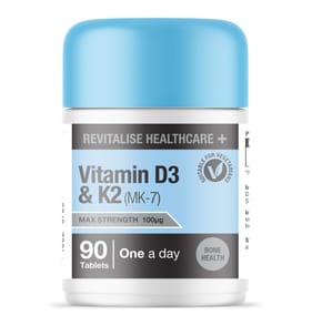 Revitalise Healthcare + Vitamin D3 & K2 (MK-7) Tablets 90s