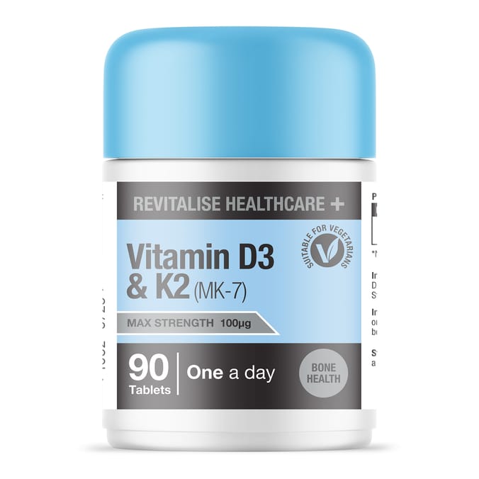Revitalise Healthcare Vitamin D3 & K2 (MK-7) Tablets 90s