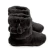 Jeff&Co by Jeff Banks Black Pom Pom Booties Slippers