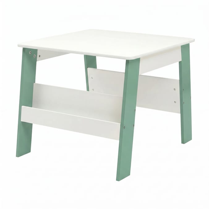 Liberty House Toys Kids Bookshelf Table And Chair - White & Forest Green