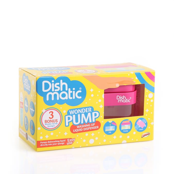 Dishmatic Wonder Pump + 3 Wonder Scrub Sponges