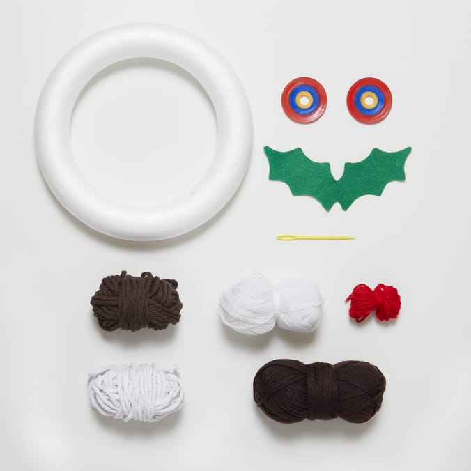 Festive Feeling Make Your Own Pom Pom Wreath