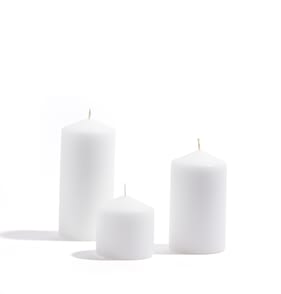 Wickford & Co Unfragranced Mixed Pillar Candle Set