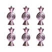Festive Feeling Swirl Sweet Hanging Decoration 6 Pack - Pink/White
