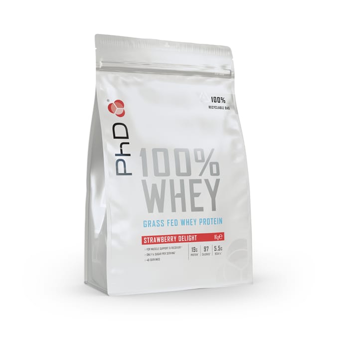 PhD 100% Whey Strawberry Delight Protein 1kg